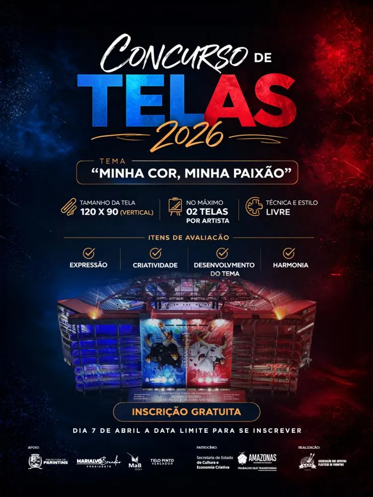 40º Concurso de Telas 2026 entra na reta final e vai definir identidade do Festival de Parintins